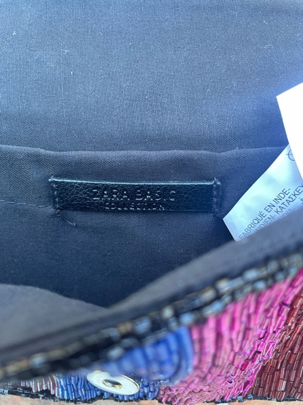 Zara “Party Glitter” Multi-Color Beaded Evening Crossbody Bag (CdlG) - Picture 9 of 10